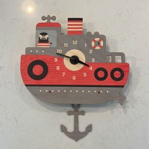 Modern Moose Tugboat Pendulum Clock